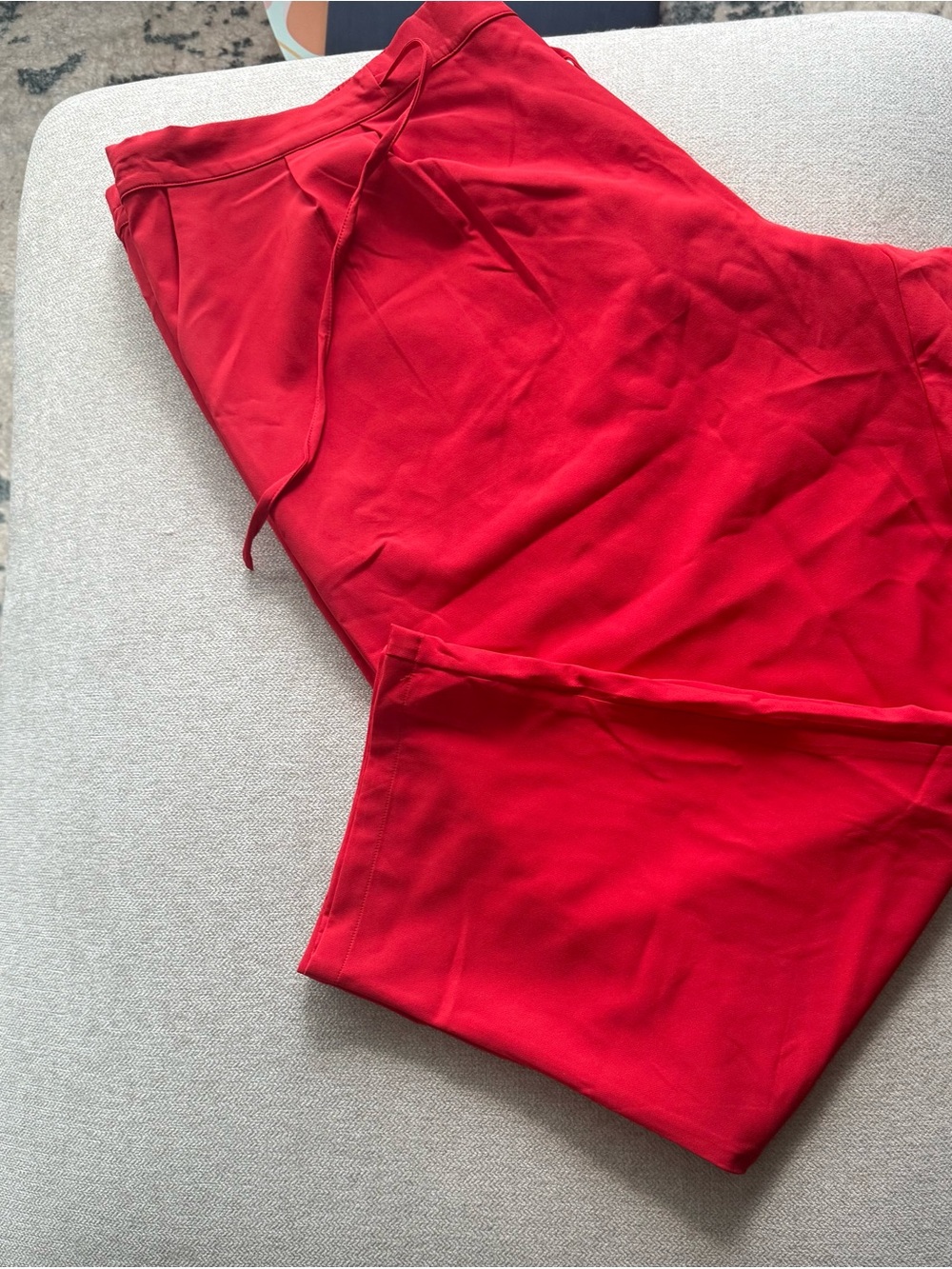 Bright Red Drawstring Pants